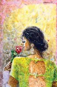 Moazzam Ali, Flower & Flower Series , 42 x 30 Inch, Watercolor on Paper, Figurative Painting, AC-MOZ-132